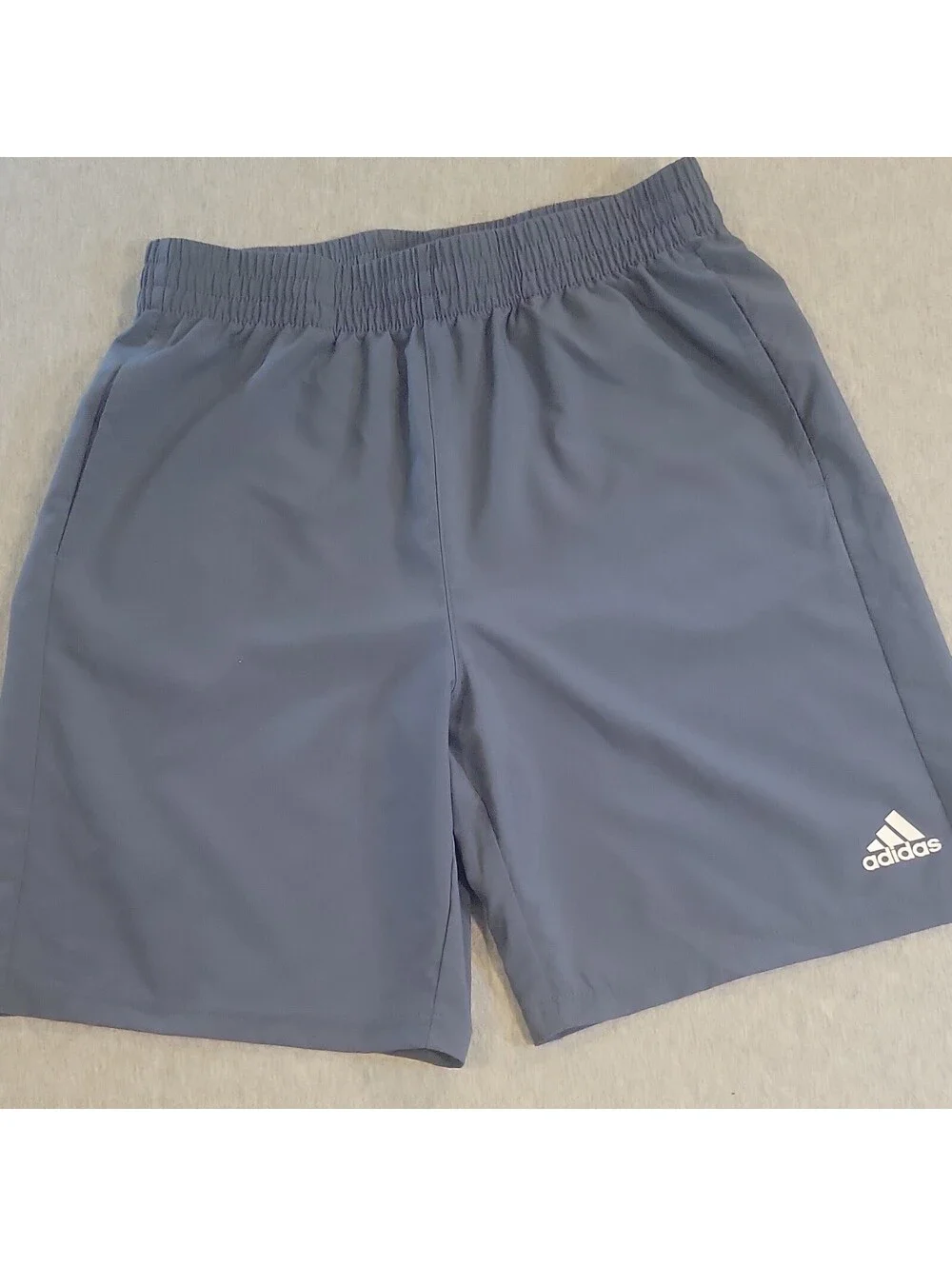 adidas Men's Athletic Activewear Shorts XL Blue Pockets Elastic Waist Drawstring